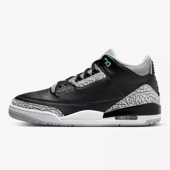 Nike Air Jordan 3 Retro Shoes Green Glow Black Gray CT8532-031 Men's Size 10 - Picture 2 of 12